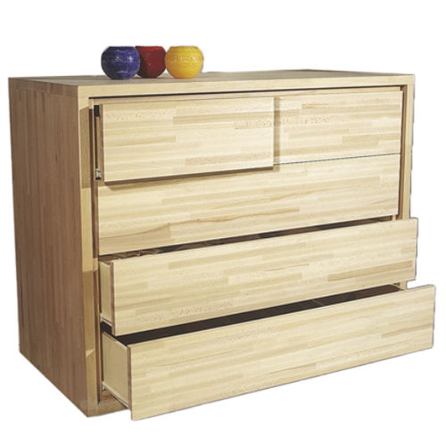 Commode contemporaine - 3+2 - Cinius - en hêtre / en bouleau / rectangulaire