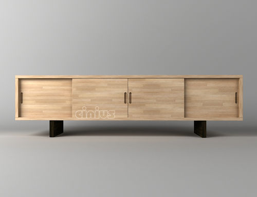Buffet contemporain - JACHI - Cinius - en hêtre / sur mesure / à portes coulissantes