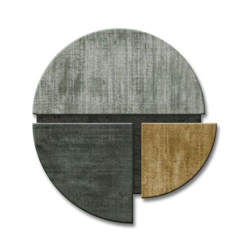 Tapis contemporain - AUTUMN - Sirecom Tappeti - géométrique / en fibre de bambou / en laine de Nouvelle Zélande