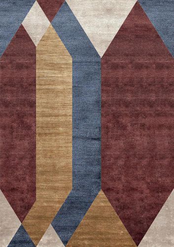 Tapis contemporain - BORDEAUX - Sirecom Tappeti - géométrique / en fibre de bambou / rectangulaire