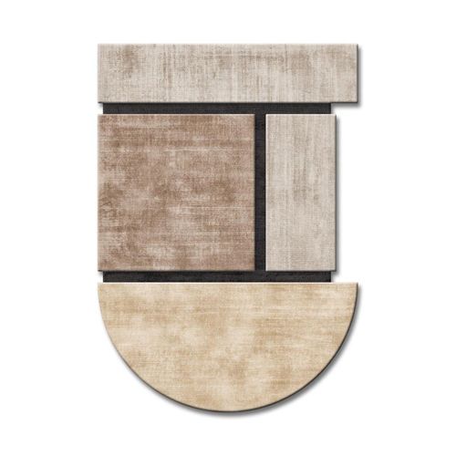 Tapis contemporain - ZENZERO - Sirecom Tappeti - géométrique / en fibre de bambou / en laine de Nouvelle Zélande