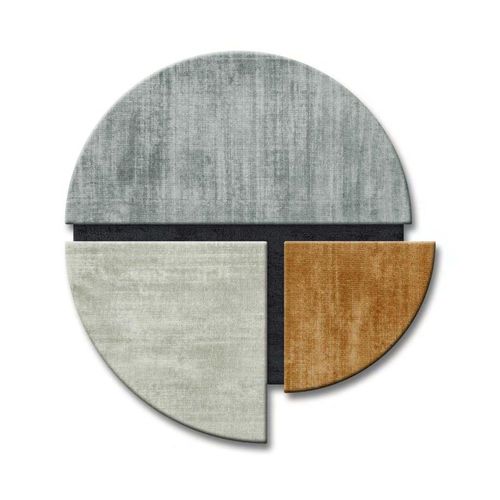 Tapis contemporain - SUNSET - Sirecom Tappeti - géométrique / en fibre de bambou / en laine de Nouvelle Zélande