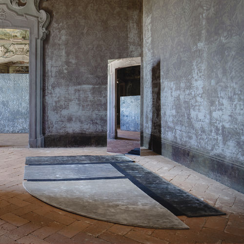 Tapis contemporain - PEPE NERO - Sirecom Tappeti - géométrique / en fibre de bambou / en laine de Nouvelle Zélande