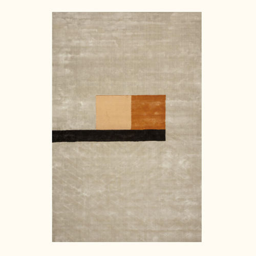 Tapis contemporain - CHECKMATE - Sirecom Tappeti - à motif géométrique / en bambou / en soie