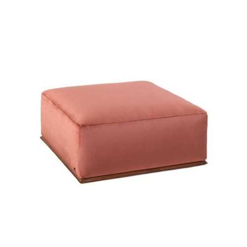 Pouf contemporain - BELTOUR - SMANIA - en cuir / carré / rose