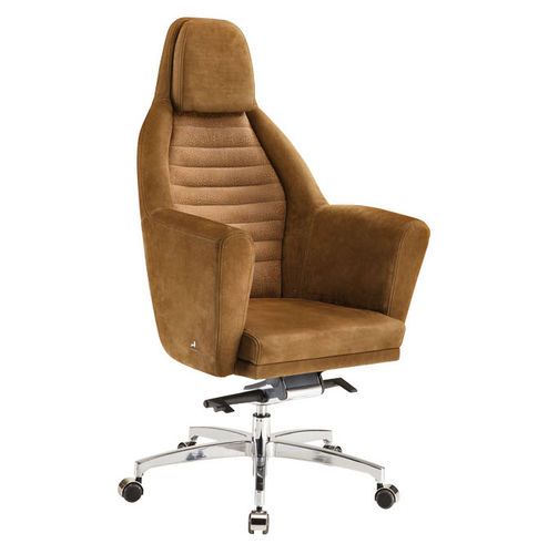 Fauteuil de direction en cuir - MASTER: GT  - SMANIA - réglable / professionnel / à roulettes