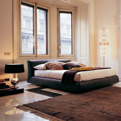Lit double - EXIGE - Falegnami - contemporain / tapissé / avec tête de lit