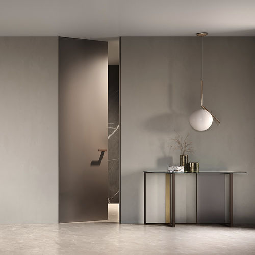 Porte d'intérieur - BRONZE METAL SECRET - BARAUSSE - en bois / battante / contemporaine