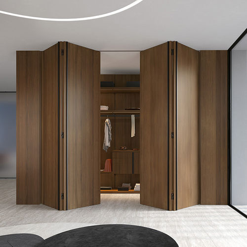 Porte pliante - NOCE - BARAUSSE - d'intérieur / en bois / en aluminium