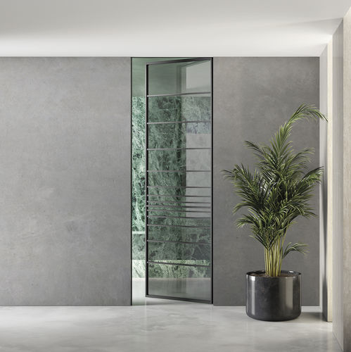 Porte d'intérieur - CARBON TIP O90 - BARAUSSE - en verre / aluminium / battante