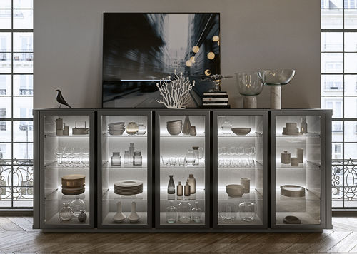 Vaisselier contemporain - Frame - SNAIDERO RINO SPA - en métal laqué