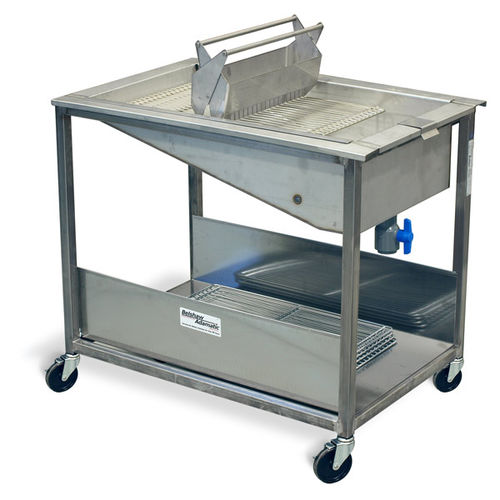 Table de préparation pour glaçage à beignets - HG18C - ADAMATIC - en acier inoxydable / avec évier / mobile