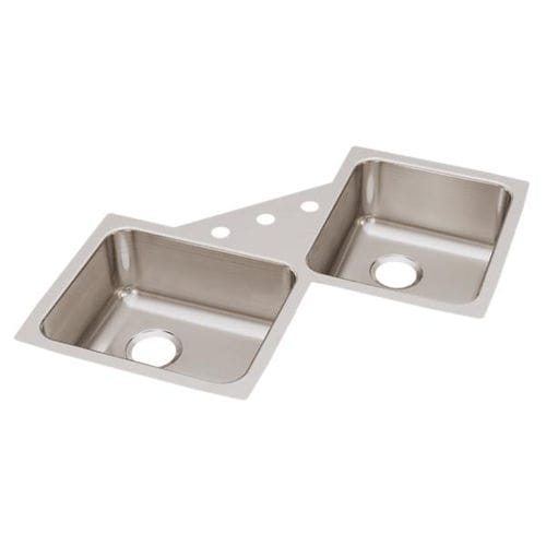 Évier 2 bacs - ELUH3232 - Elkay - sans égouttoir / en acier inoxydable / encastrable