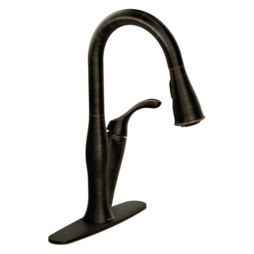 Mitigeur à poser - BENTON : 87211BRB - Moen - en bronze / de cuisine / 1 trou
