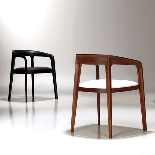 Chaise visiteur contemporaine - CORVO  - Nurus - d'intérieur / en bois / tapissée