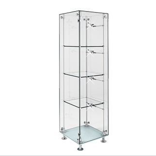Vitrine contemporaine - SSG002.500I - Shopkit - en verre / en inox / éclairée