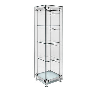 Vitrine contemporaine - SSG003.500I - Shopkit - en verre / en acier inox / éclairée