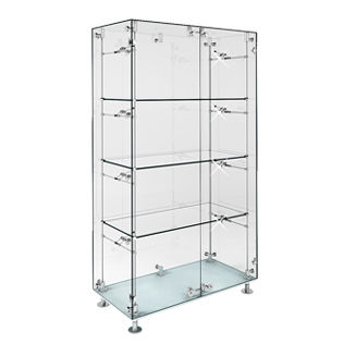 Vitrine contemporaine - SSG002.1000I - Shopkit - en verre / en inox / éclairée