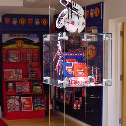 Vitrine contemporaine - CMC002B - Shopkit - suspendue / en verre / aluminium