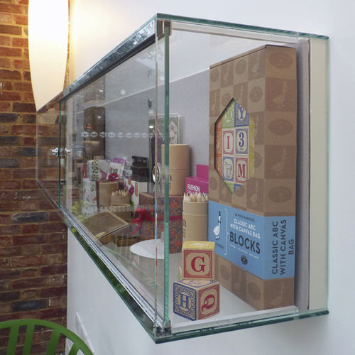 Vitrine contemporaine - WFG003 - Shopkit - murale / en verre / en acier inox