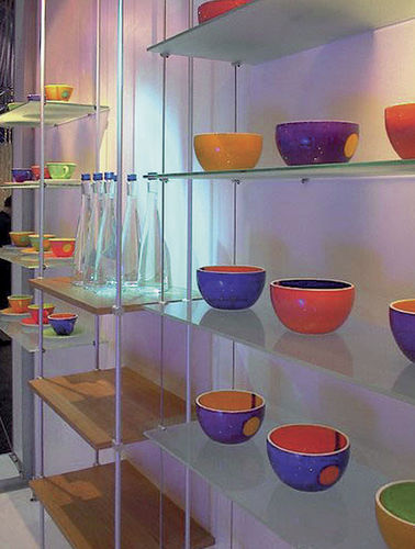 Système d'étagères mural - Shopkit - à barres / contemporain / en métal