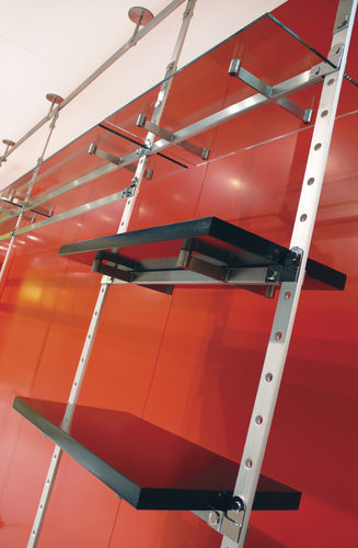 Étagère sol plafond - STRAP - Shopkit - contemporaine / en aluminium / pour magasin de vêtements