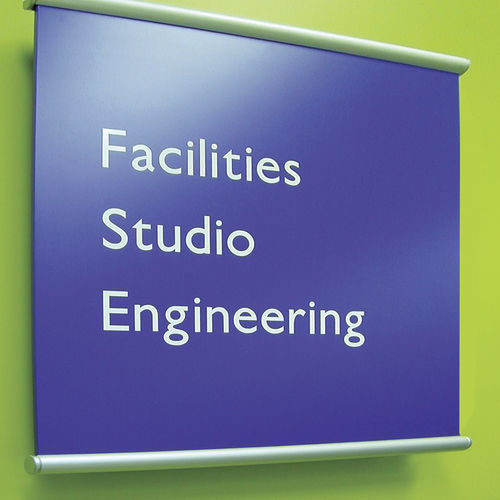 Plaque signalétique murale - SIGNSLOT - Shopkit - en aluminium / lumineuse / d'intérieur