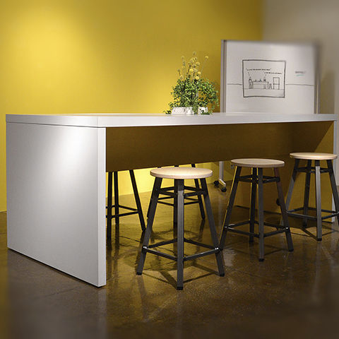 Table mange-debout contemporaine - PARSONS - Versteel - en bois / en stratifié / rectangulaire