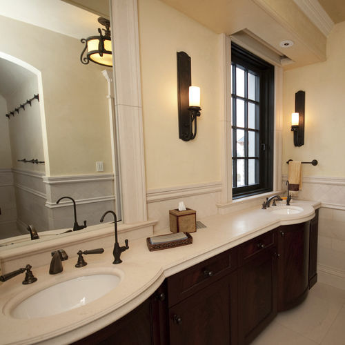 Plan vasque double - Moleanos top - LUSOROCHAS NATURAL STONE - en pierre naturelle
