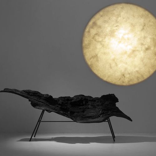 Fauteuil design original - BIOMA+O - ImperfettoLab - en fibre de verre / noir