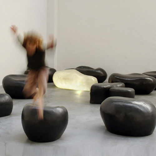Pouf contemporain - CIOTTOLO - ImperfettoLab - en fibre de verre / de jardin