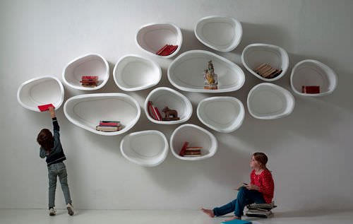 Étagère modulable - FAVO - ImperfettoLab - design original / en fibre de verre
