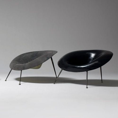 Fauteuil design original - NIDO - ImperfettoLab - en fibre de verre / blanc / gris