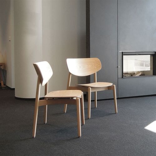 Fauteuil contemporain - FIZZ  - Bedont - en tissu / en cuir / en placage de bois