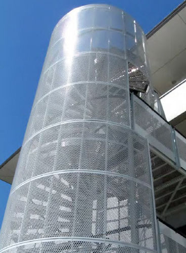 Escalier en colimaçon - GANTOIS Industries - à marches en métal / structure en métal / pour bâtiment tertiaire