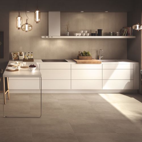 Carrelage en grès cérame - BETON SAND - Casalgrande Padana - poli / à relief / d'intérieur