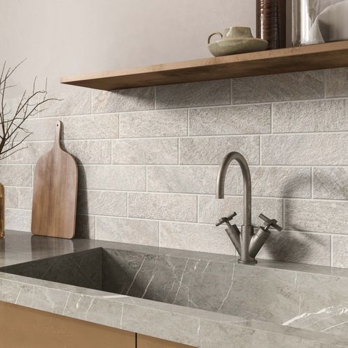Carrelage en grès cérame - PETRA BRICK PERLA - Casalgrande Padana - satiné / d'intérieur / de salle de bain