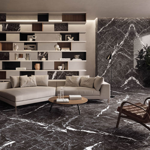 Carrelage en grès cérame - DEEP DARK   - Casalgrande Padana - poli / brillant / d'intérieur