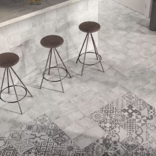 Carrelage en grès cérame - CEMENTINA GRIGIA MIX  - Casalgrande Padana - finition naturelle / d'intérieur / de salle de bain