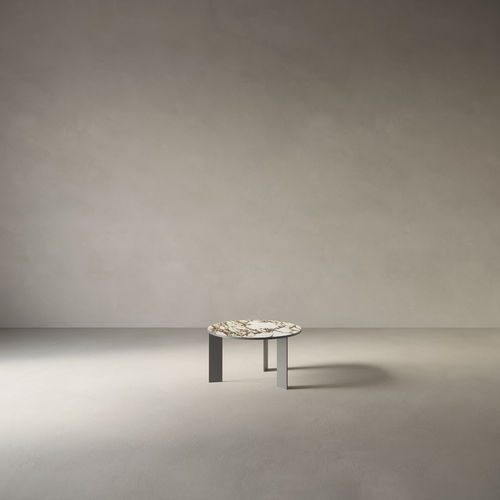 Table basse design minimaliste - 70 series  - Casalgrande Padana - en métal / en céramique / ronde