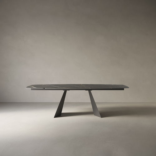 Table design minimaliste - Endless series - Casalgrande Padana - en fer / en grès cérame / rectangulaire