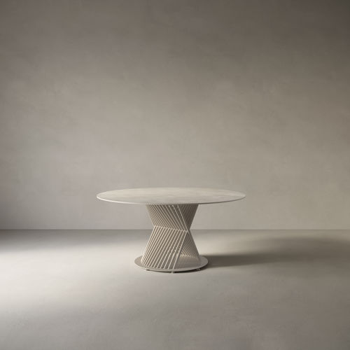 Table minimaliste - Equal - Casalgrande Padana - en métal / en textile / en grès cérame