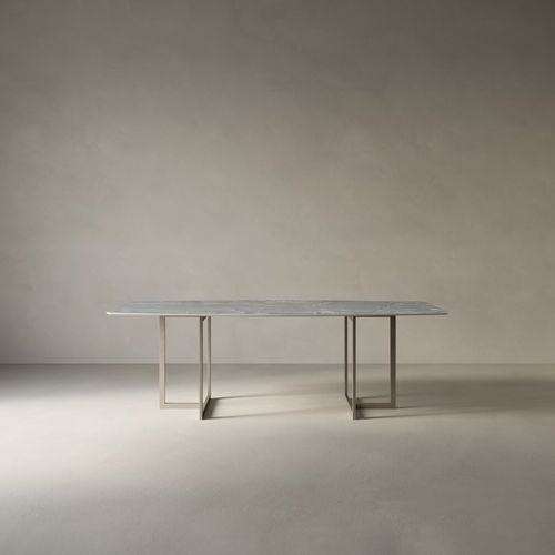Table design minimaliste - Shaped.230 - Casalgrande Padana - en métal / en grès cérame / rectangulaire