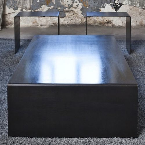 Table basse contemporaine - SOTTILE - TRISS - en acier / rectangulaire / résidentielle