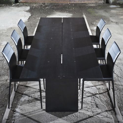 Table à manger contemporaine - FOGLIA - TRISS - en acier / rectangulaire / carrée
