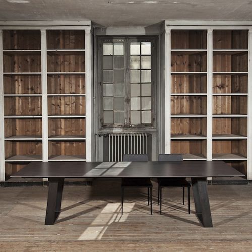 Table à manger contemporaine - PARALOG - TRISS - en acier / en céramique / en ardoise