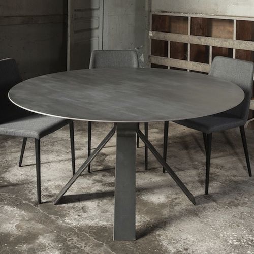 Table à manger contemporaine - VITTORIA  - TRISS - en acier / en céramique / en béton
