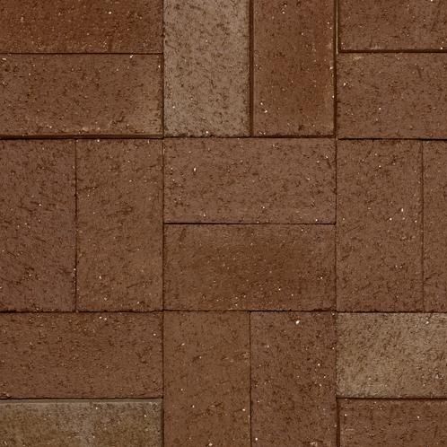 Pavé d'argile - BRICKWALK BROWN FLASH - General Shale - d'extérieur / de terrasse / de jardin