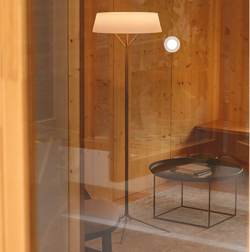 Lampe sur pied - Lily - VIBIA LIGHTING - en acier / en opale / contemporaine