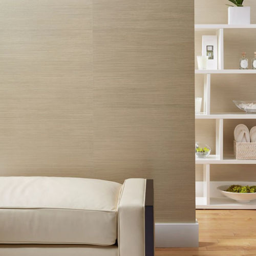 Papier peint contemporain - RAW SILK™ - Maya Romanoff - en vinyle / uni / aspect tissu